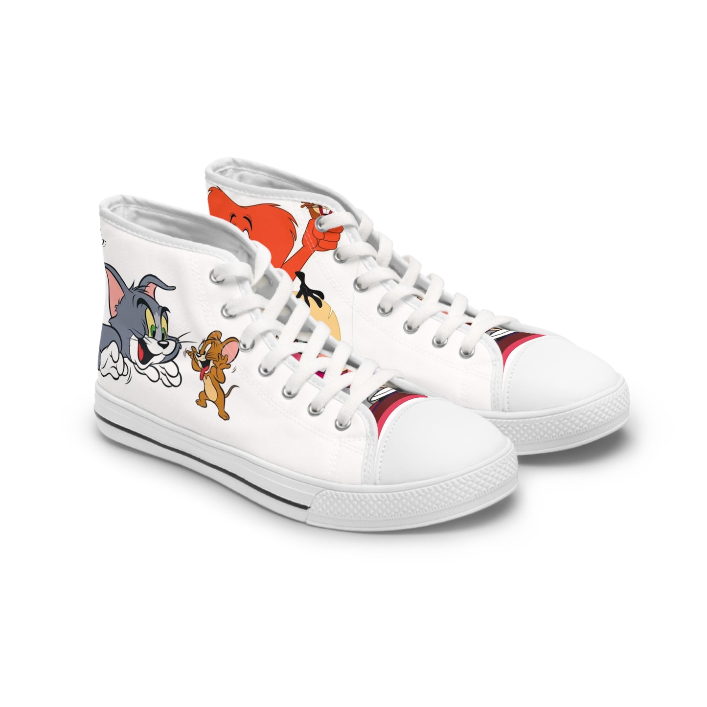 T4x High Top Sneakers - 80's Cartoons Print