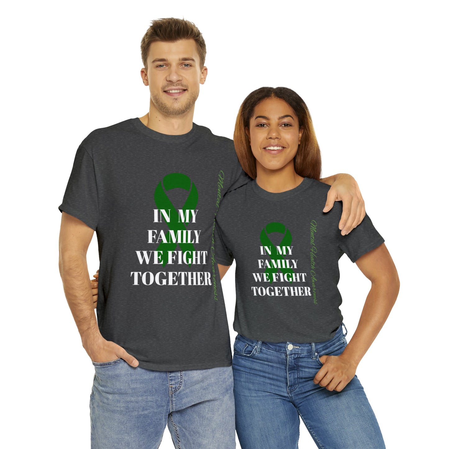 T4x We Fight Mental Health Together Unisex Heavy Cotton Tee