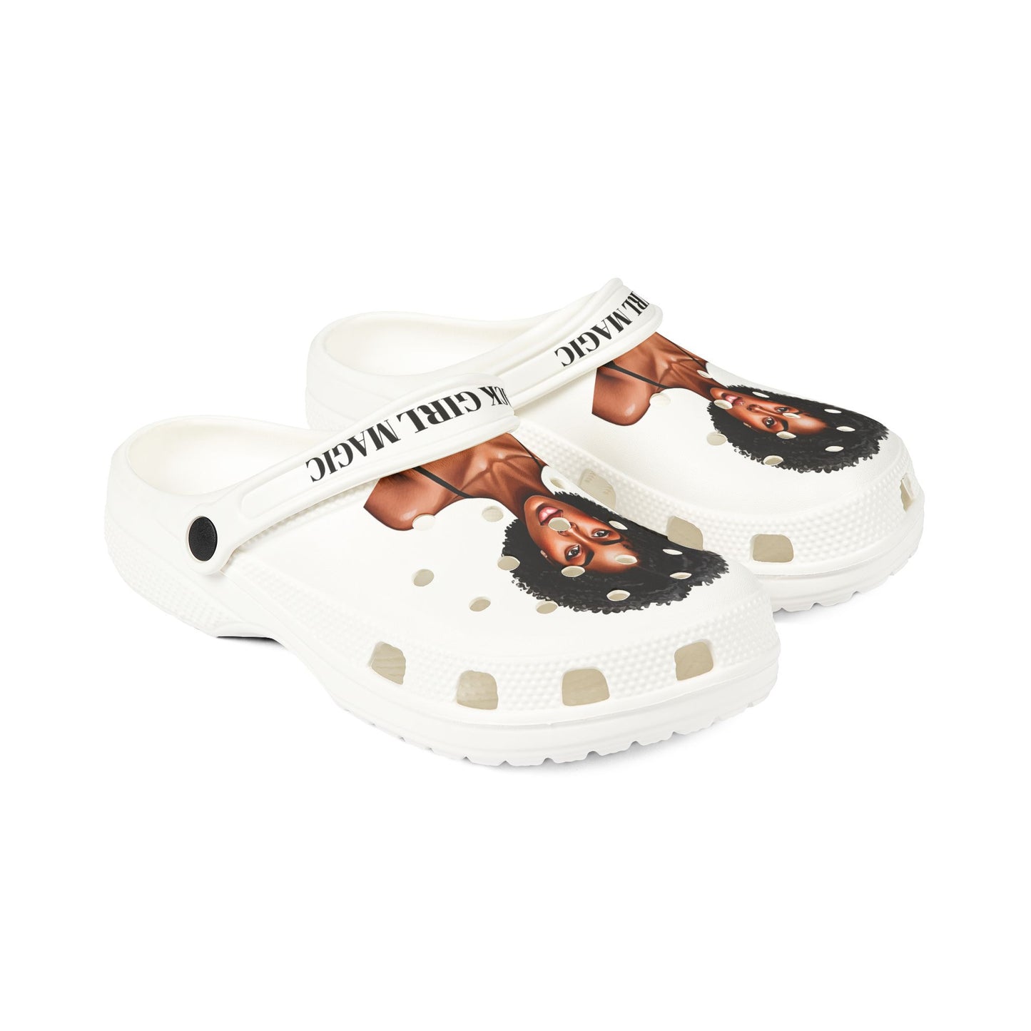 T4x Black Girl Magic Foam Rubber Clogs (AOP)