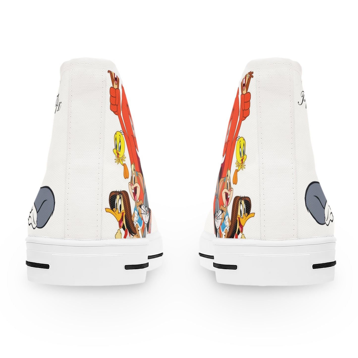 T4x High Top Sneakers - 80's Cartoons Print