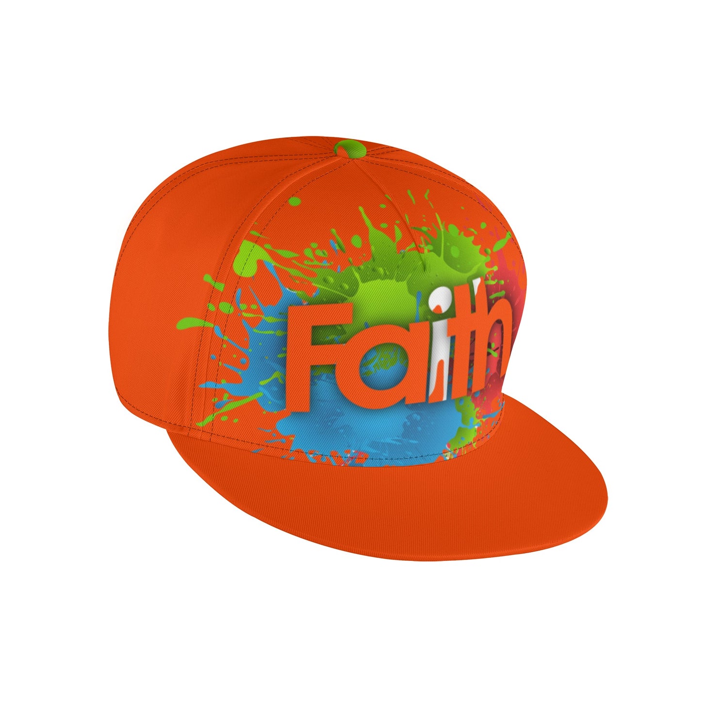 T4x Orange Faith Hip-hop Caps