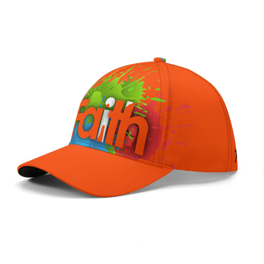 T4x Orange Faith Baseball Caps