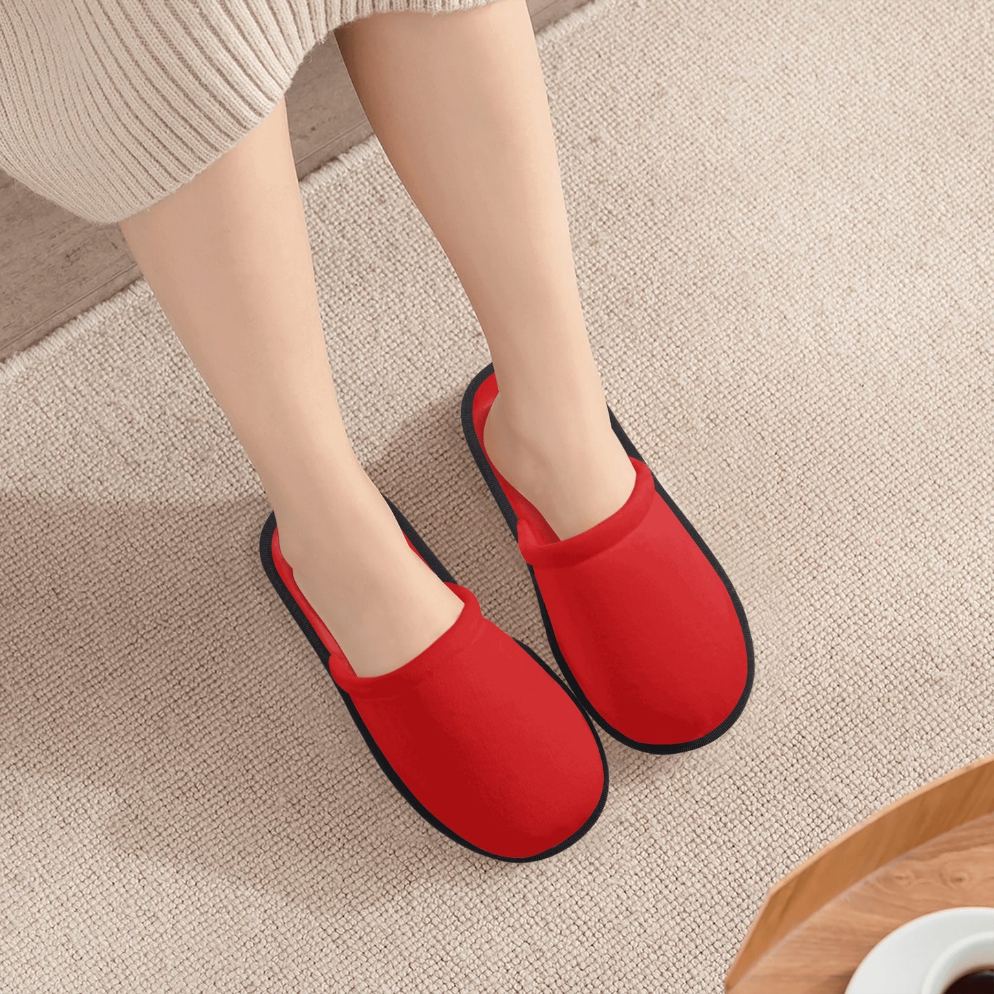 T4x Red Hotel Plush Slippers