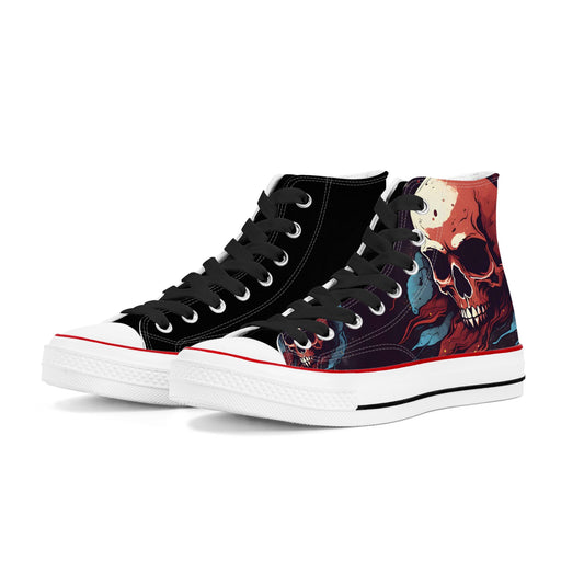 T4x Mens Skeleton Classic High Top Canvas Shoes