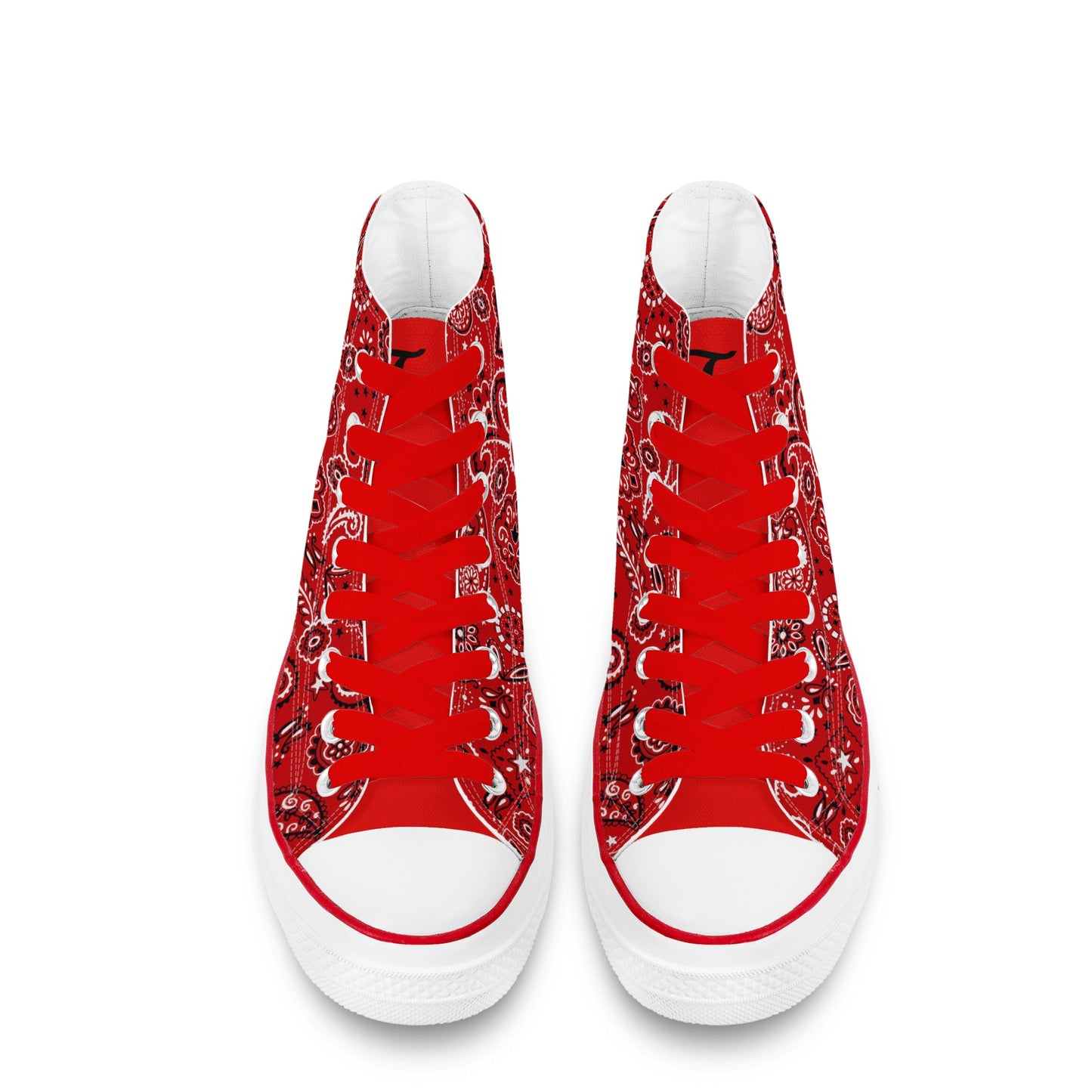 T4x Men's Red Bandana High Top Shoes
