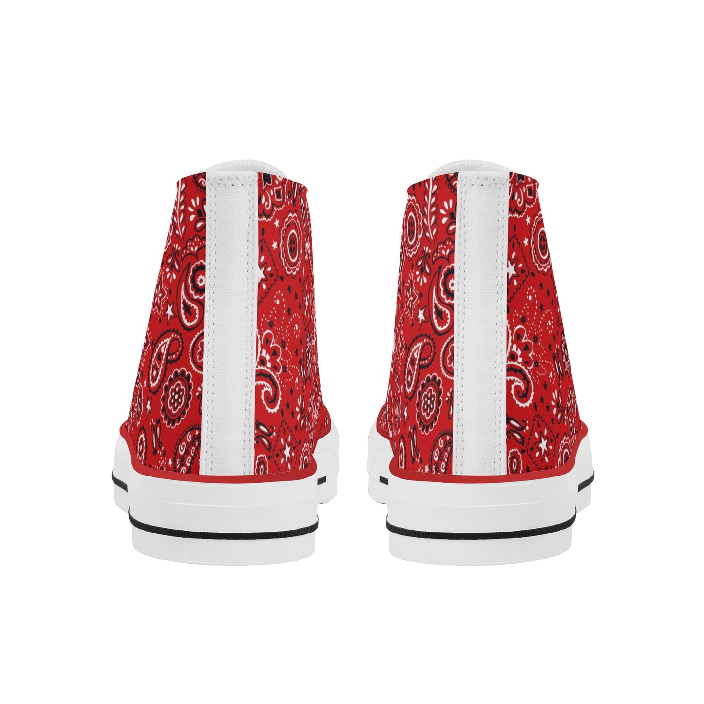 T4x Men's Red Bandana High Top Shoes