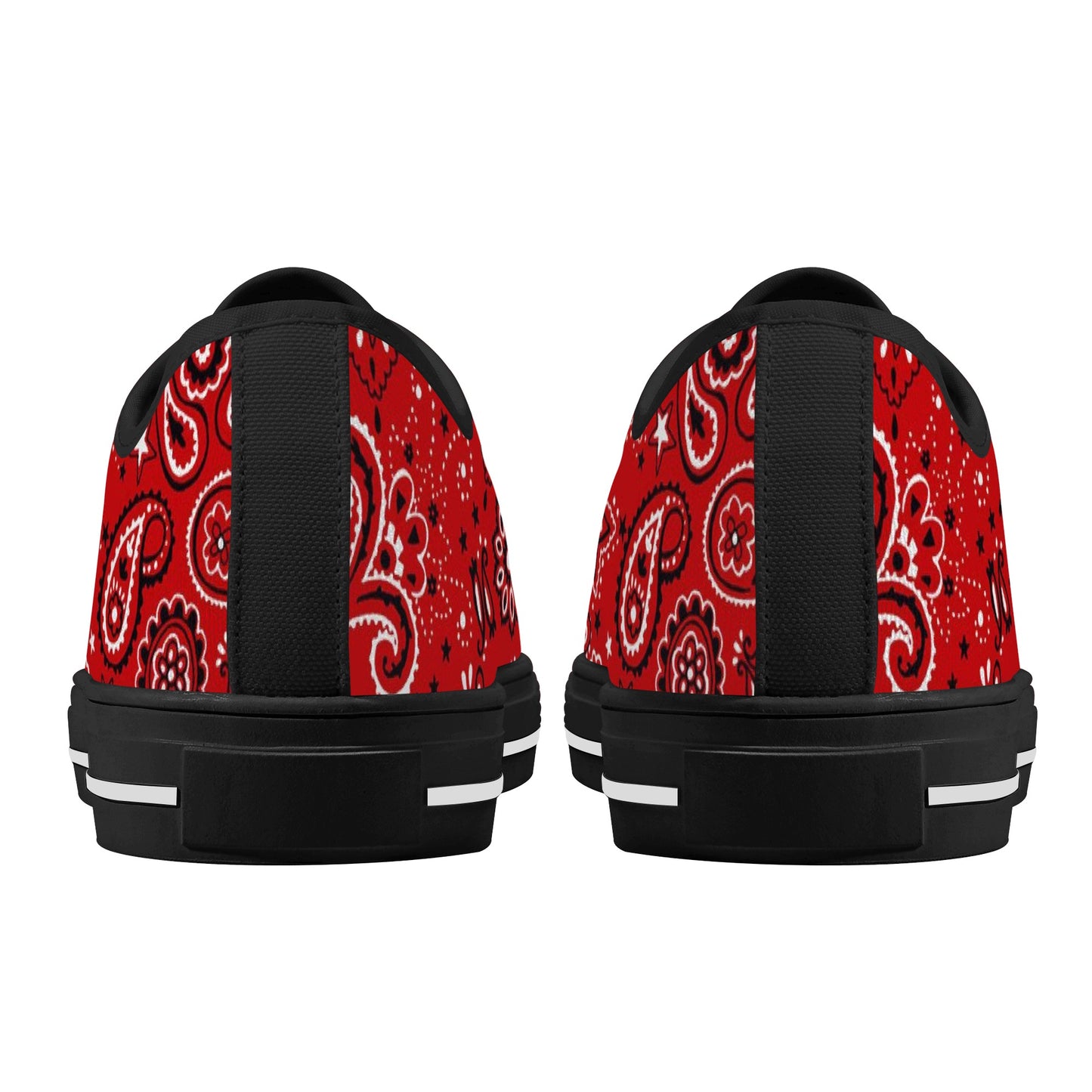 T4x Womens Red Bandana Low Top Shoes