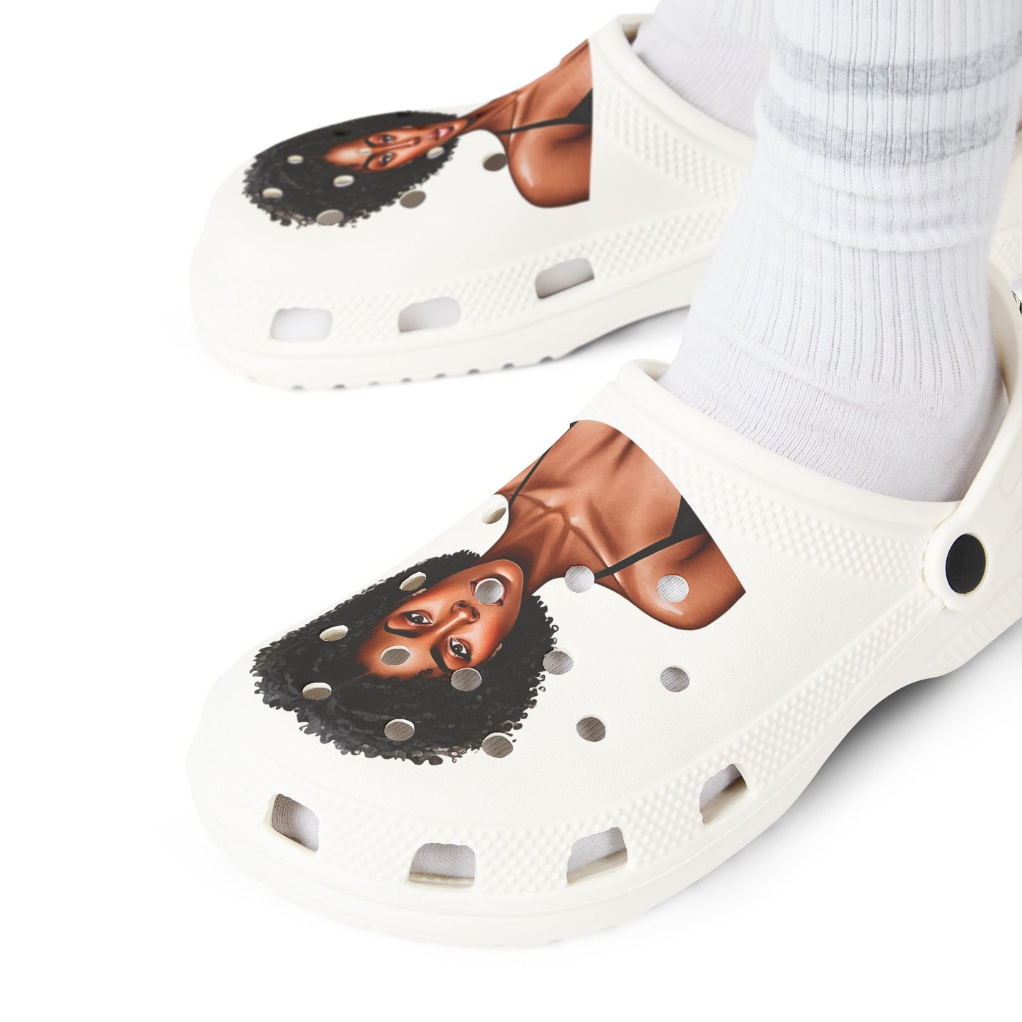 T4x Black Girl Magic Foam Rubber Clogs (AOP)