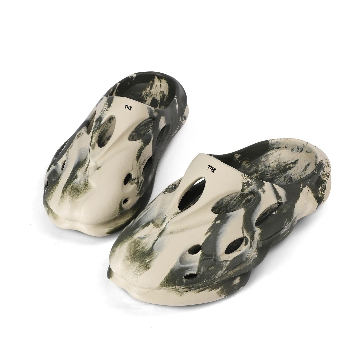T4x Leisure Two-tone Hollow Out Clogs