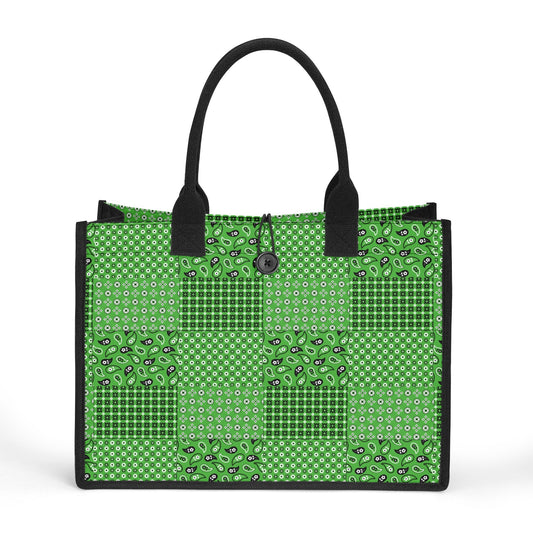 T4x Green Scarf Tote Bag