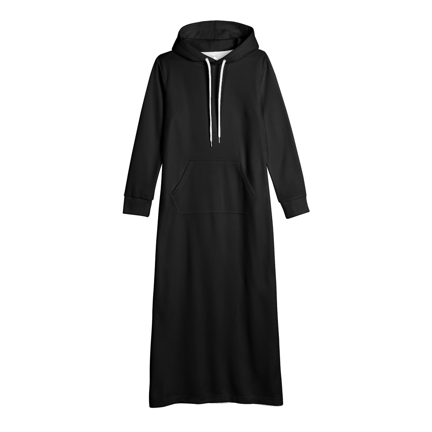 T4x Black Womens Long Hoodie Dress