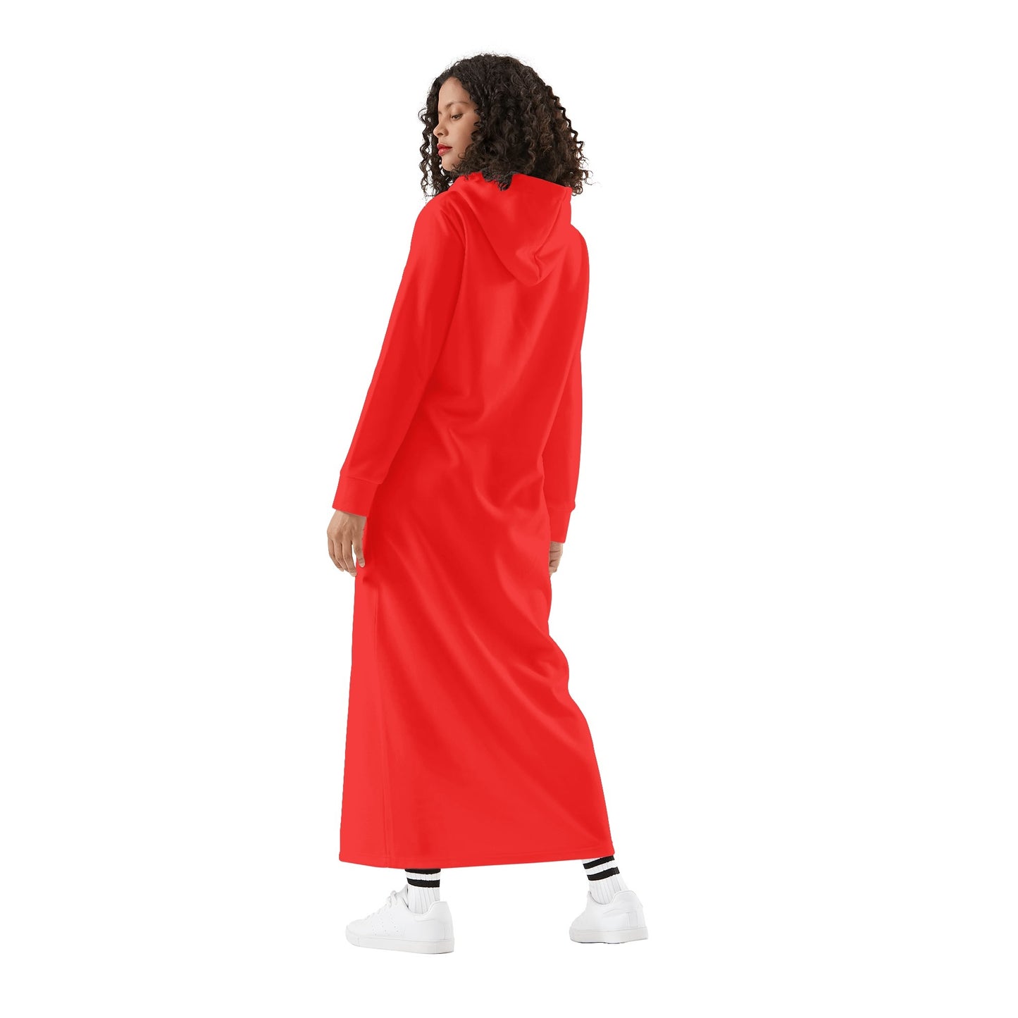 T4x Red Womens Long Hoodie Dress