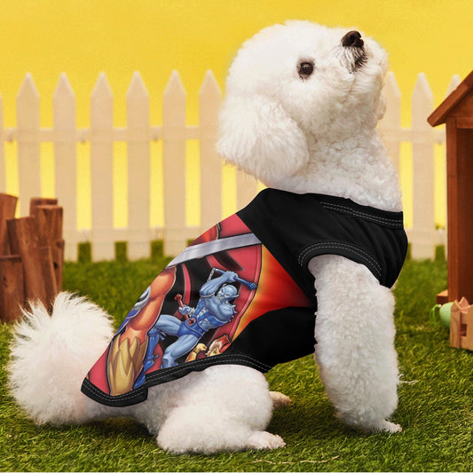 T4x 80s Cartoon Pet Shirt for Small Medium Dogs / Cats