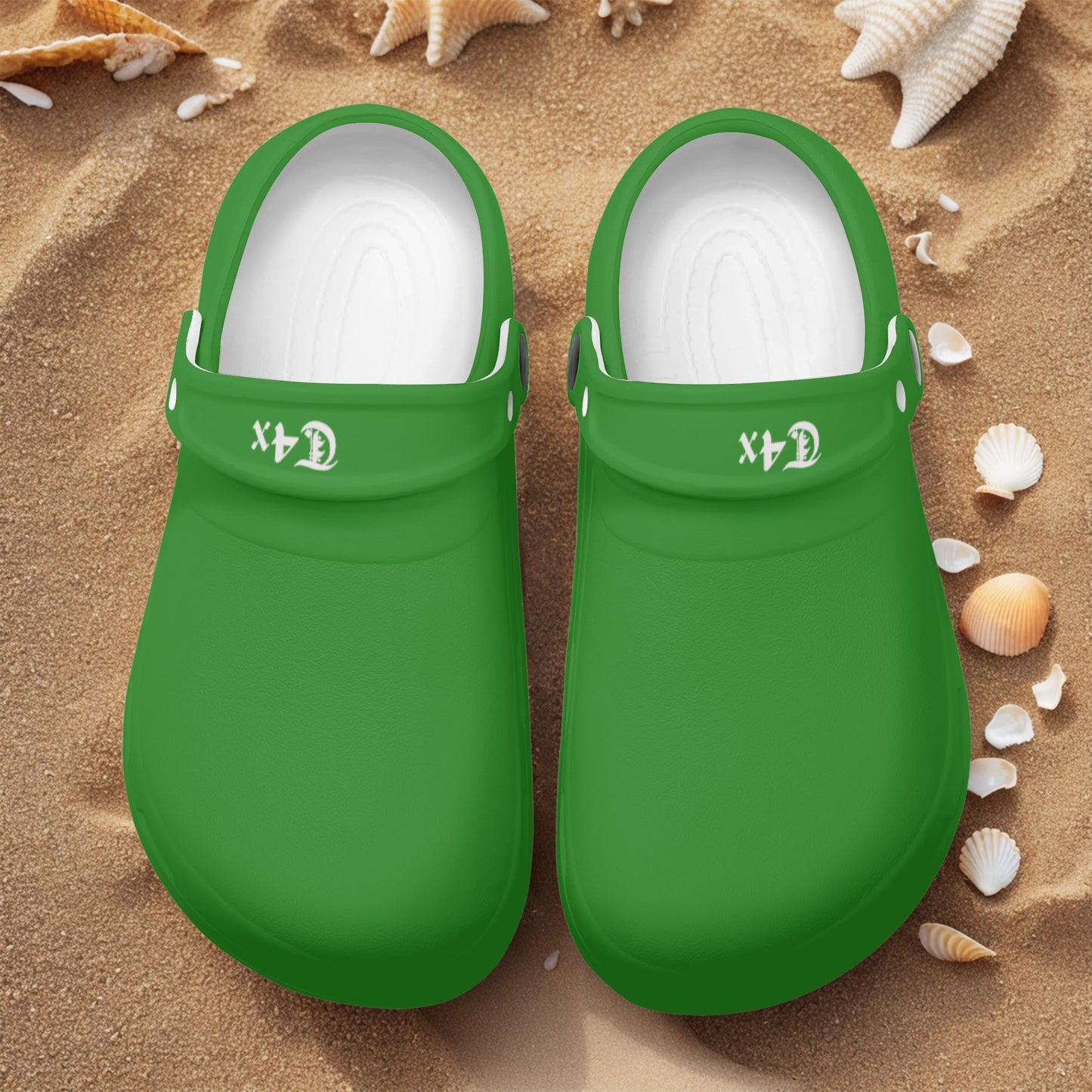 T4x Womens Green Lightweight Clogs