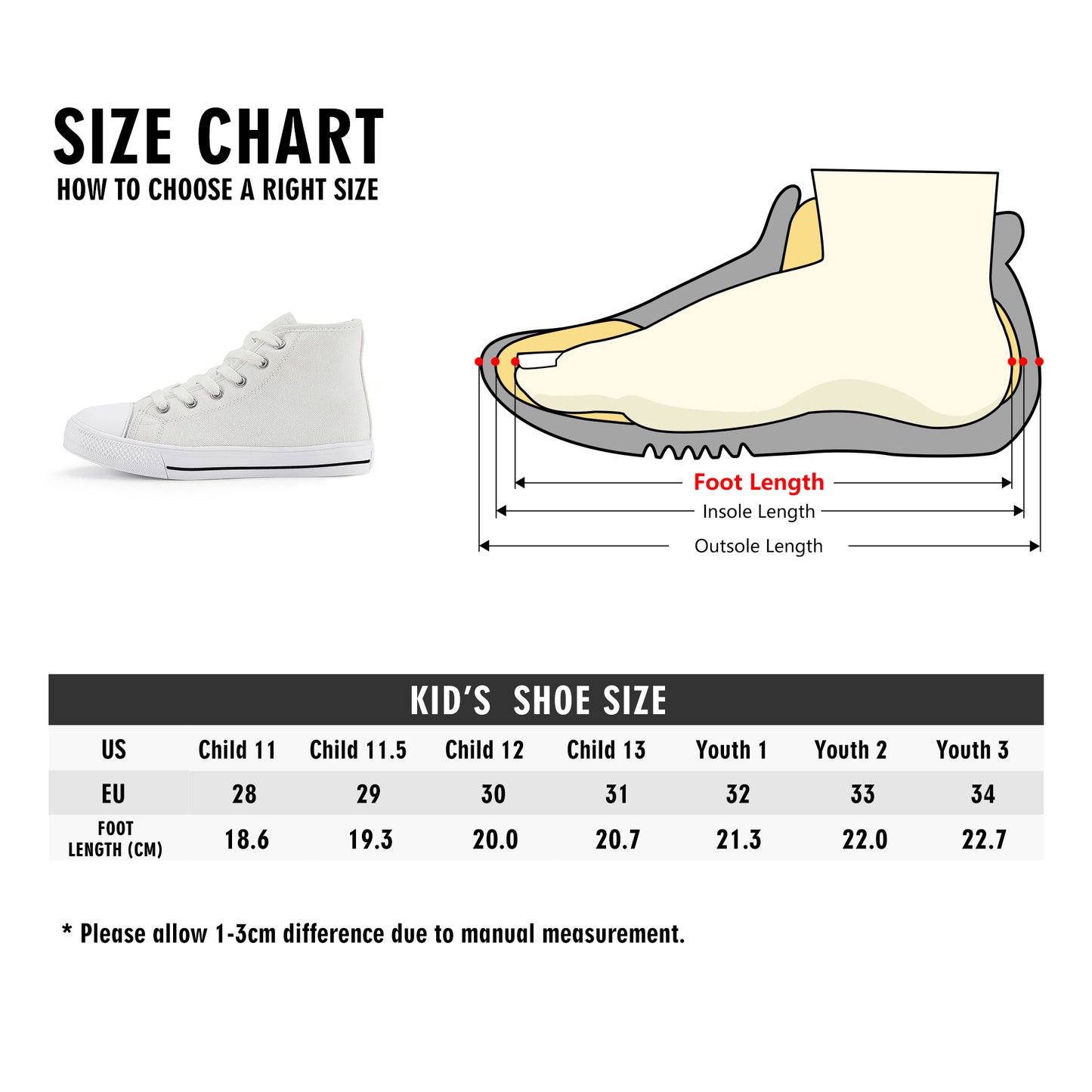 T4x Kids The Dream High Top Canvas Shoes