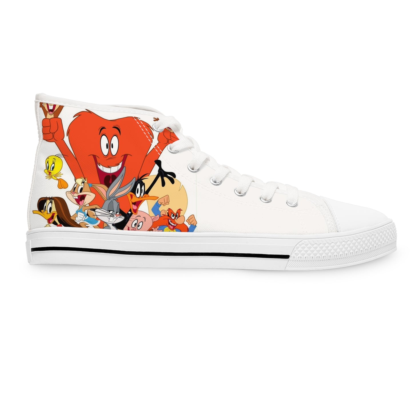 T4x High Top Sneakers - 80's Cartoons Print