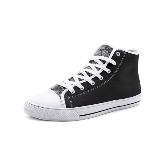 T4x Black Unisex High Top Canvas Shoes