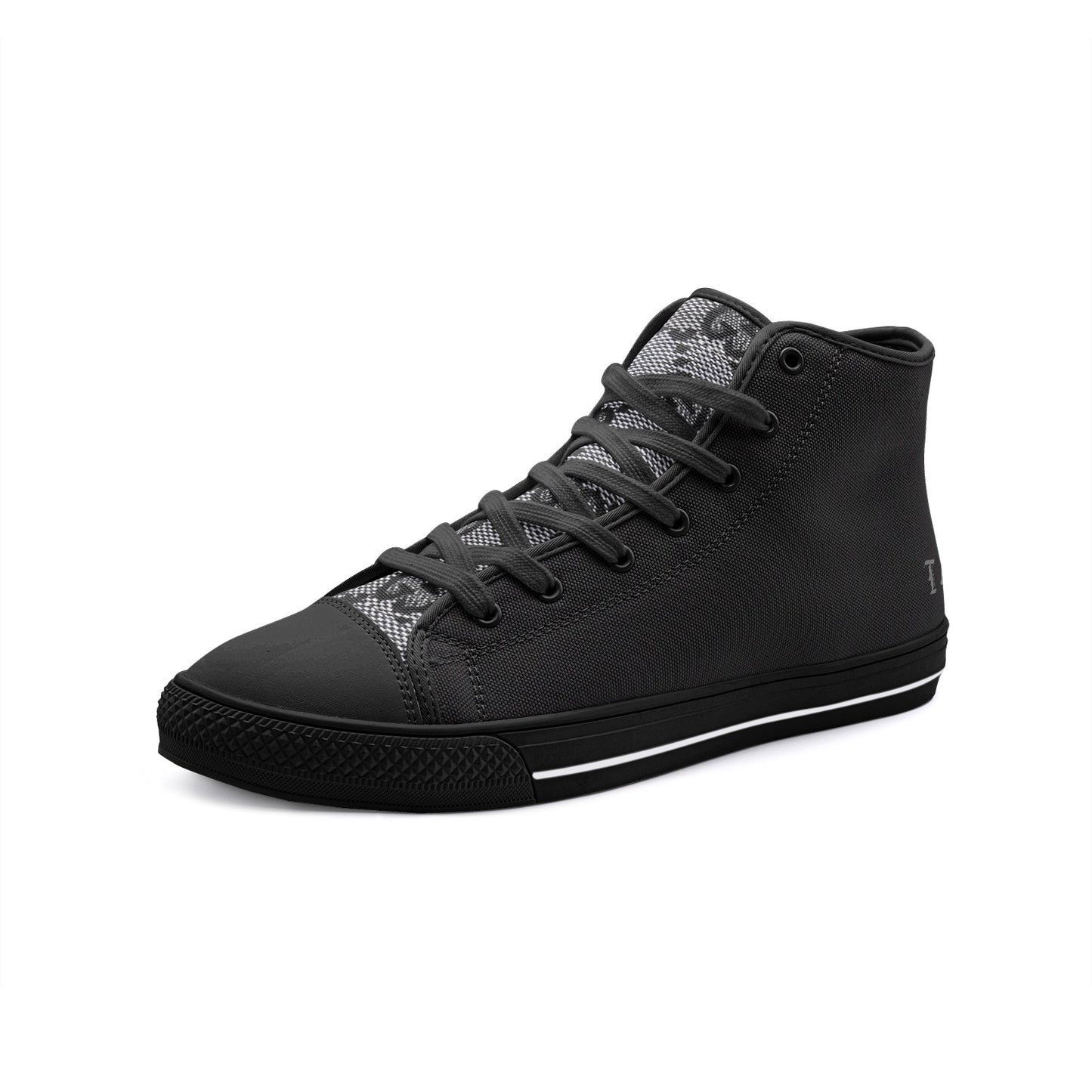 T4x Black Unisex High Top Canvas Shoes