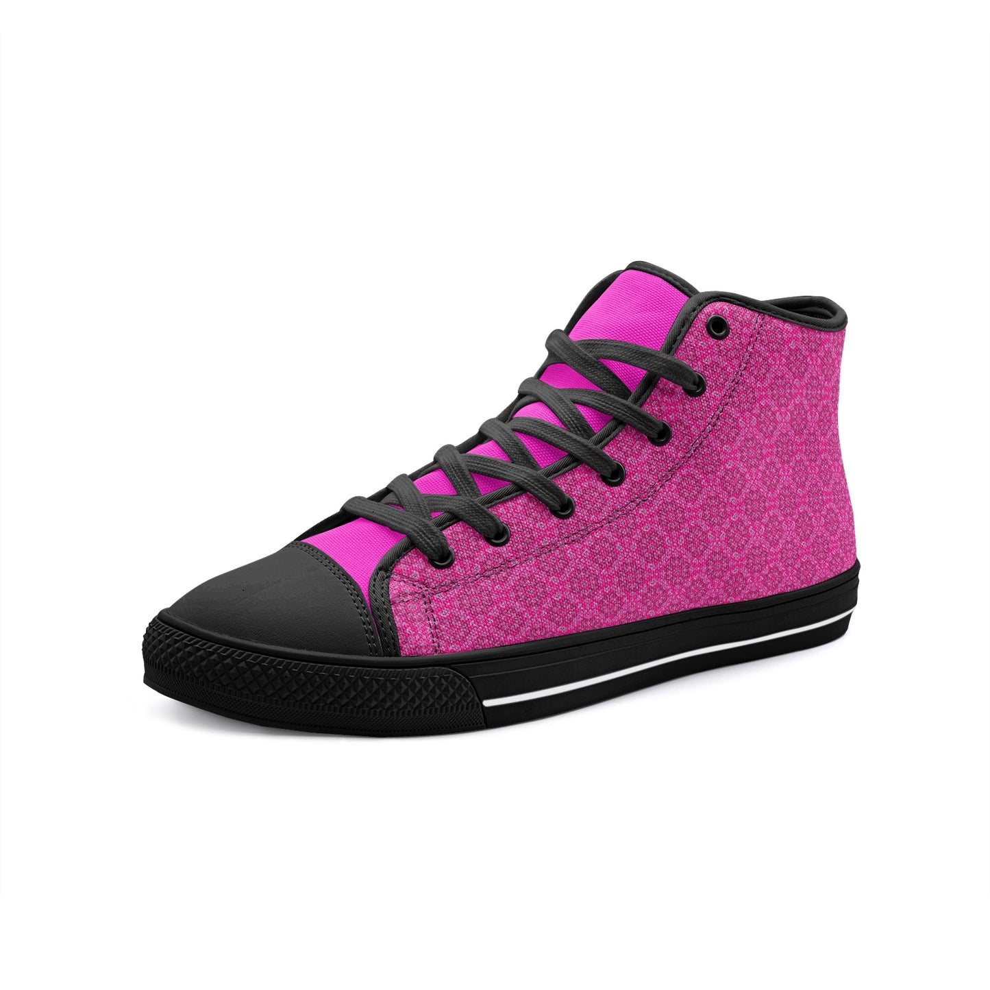 T4x Unisex Pink Bandana High Top Canvas Shoes