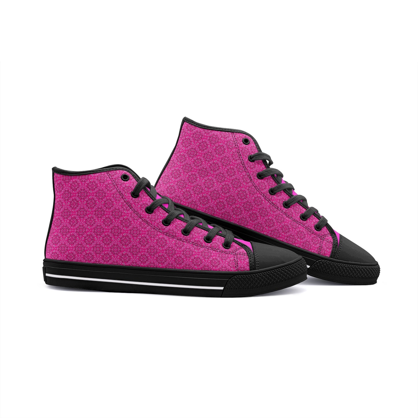 T4x Unisex Pink Bandana High Top Canvas Shoes