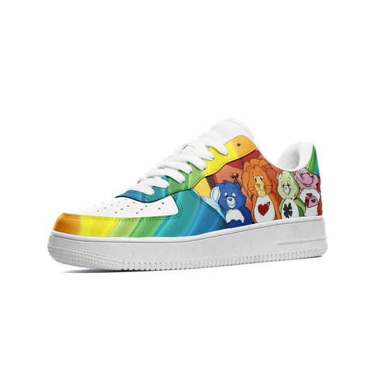 T4x Rainbow Care Unisex Low Top Leather Sneakers