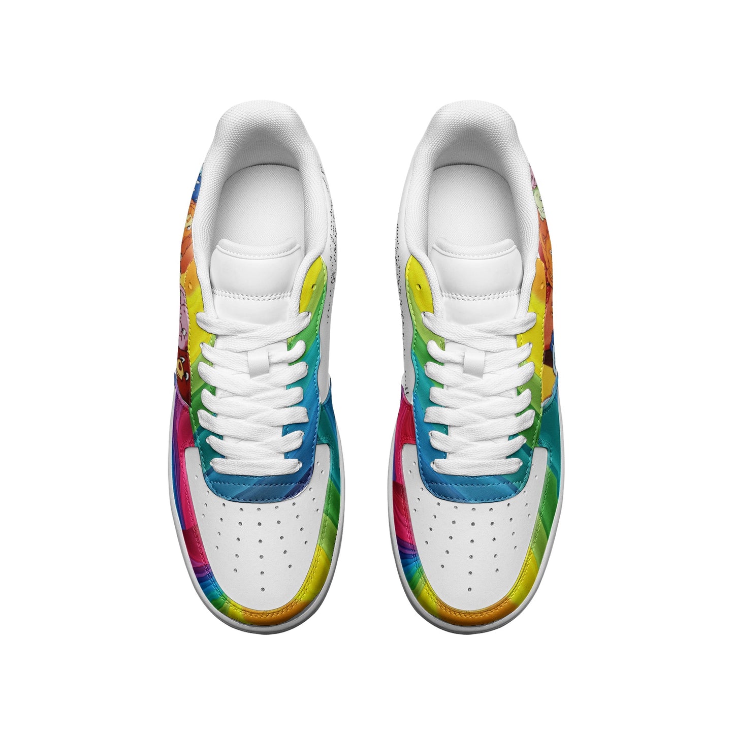 T4x Rainbow Care Unisex Low Top Leather Sneakers