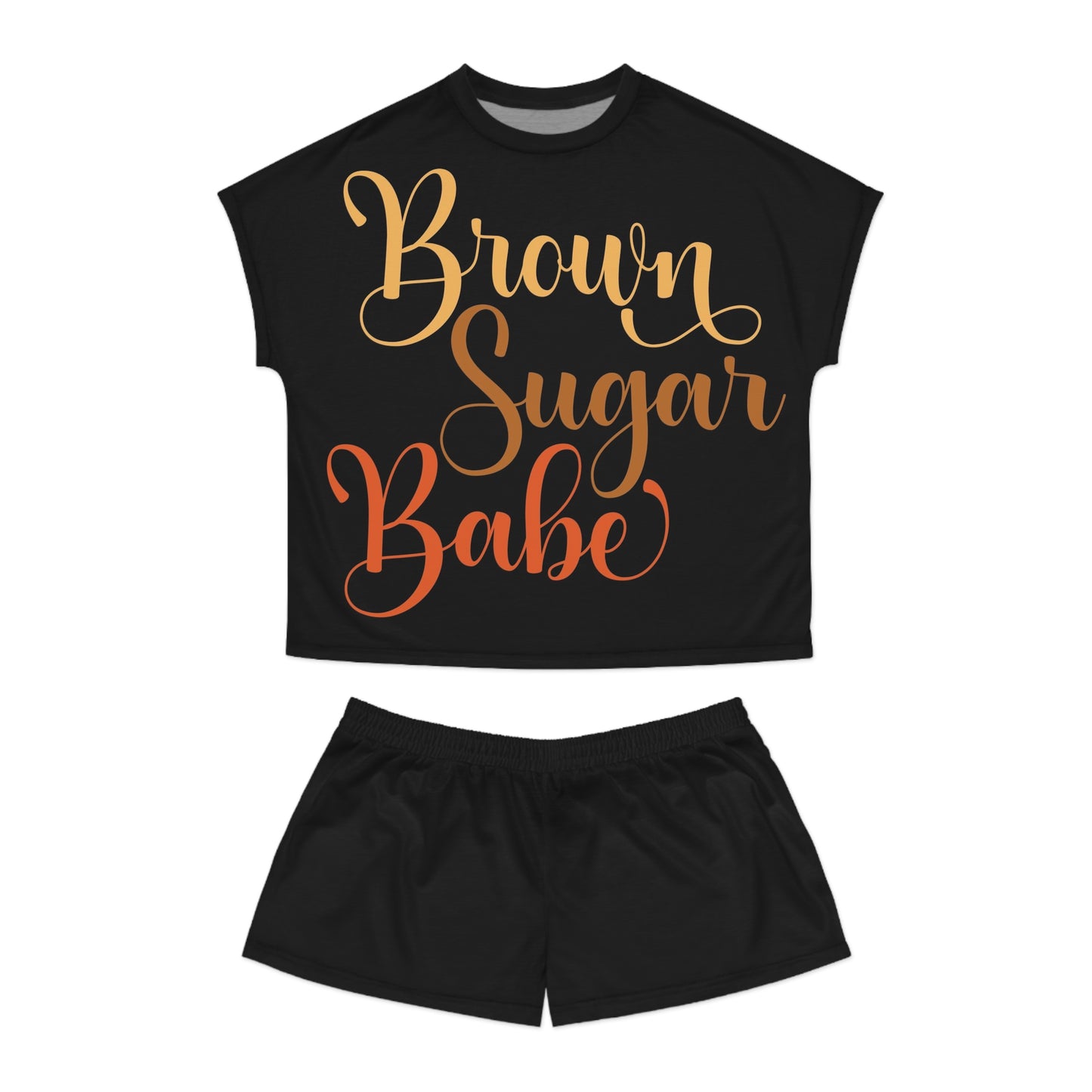 T4x Brown Sugar Women's Short Pajama Set (AOP)