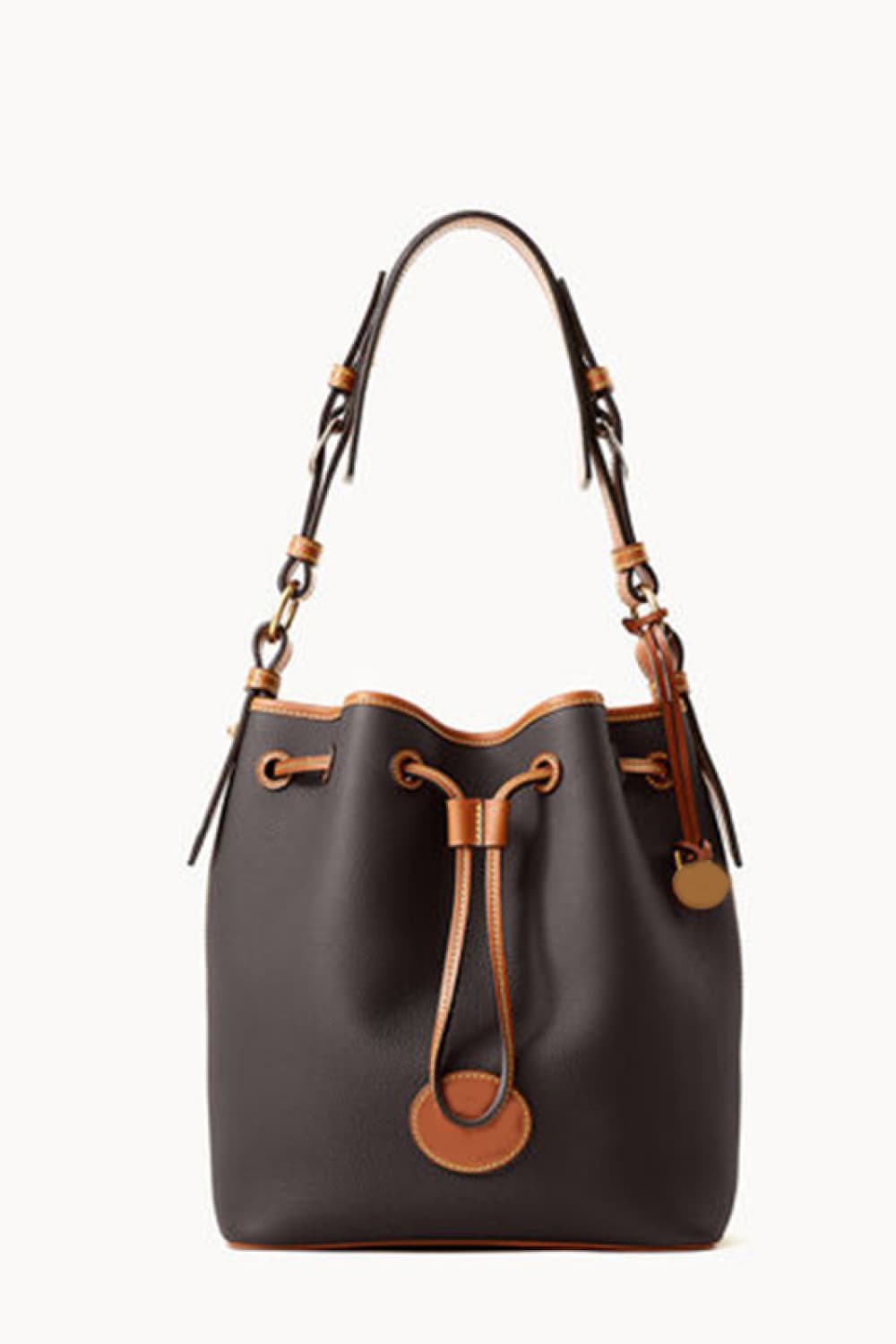 PU Drawstring Bucket Bag