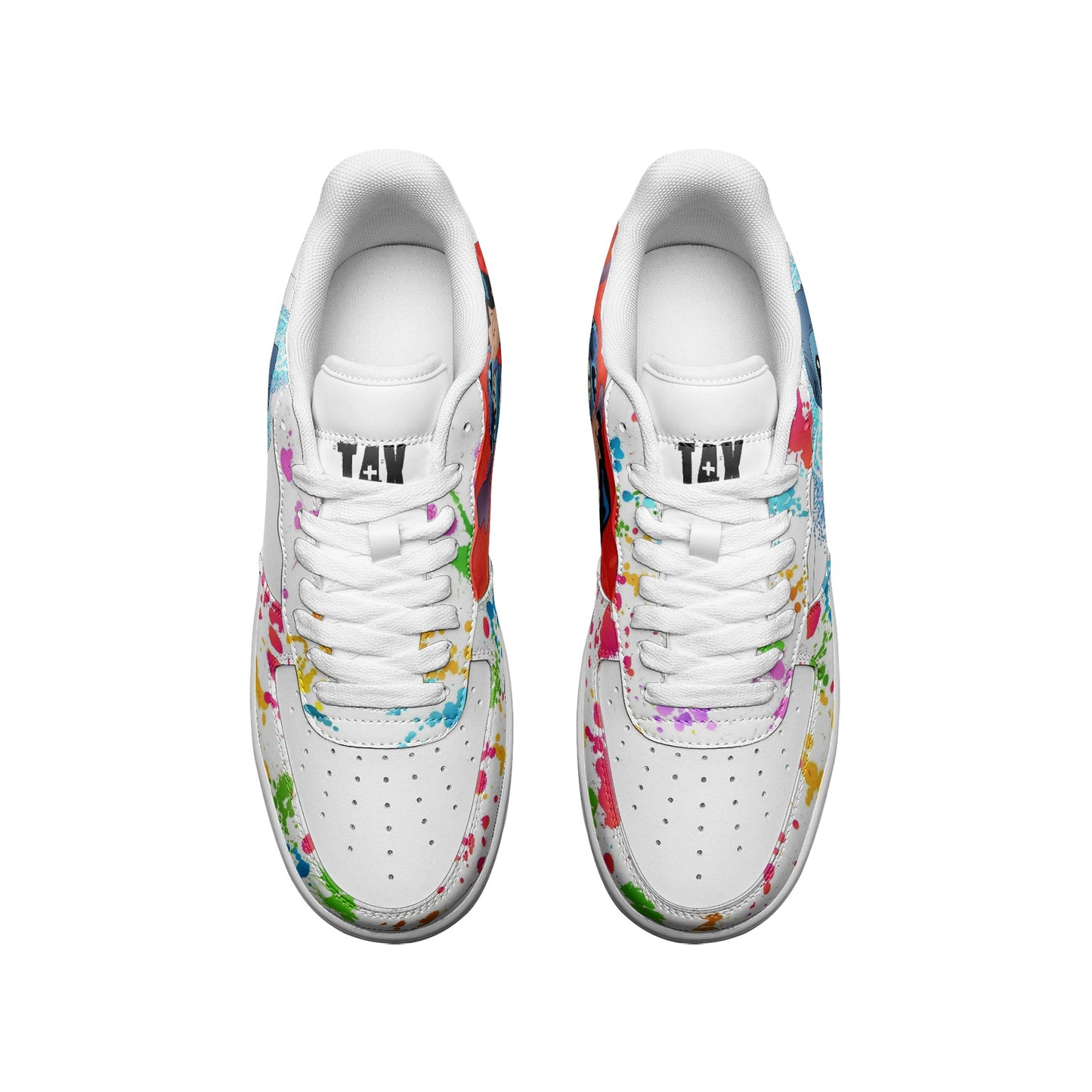 T4x Splash of Fun Unisex Low Top Leather Sneakers