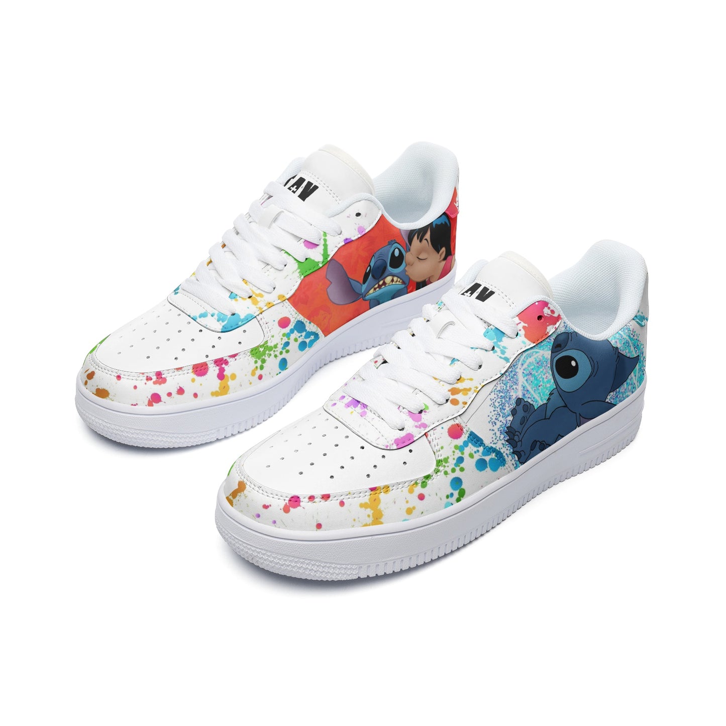 T4x Splash of Fun Unisex Low Top Leather Sneakers