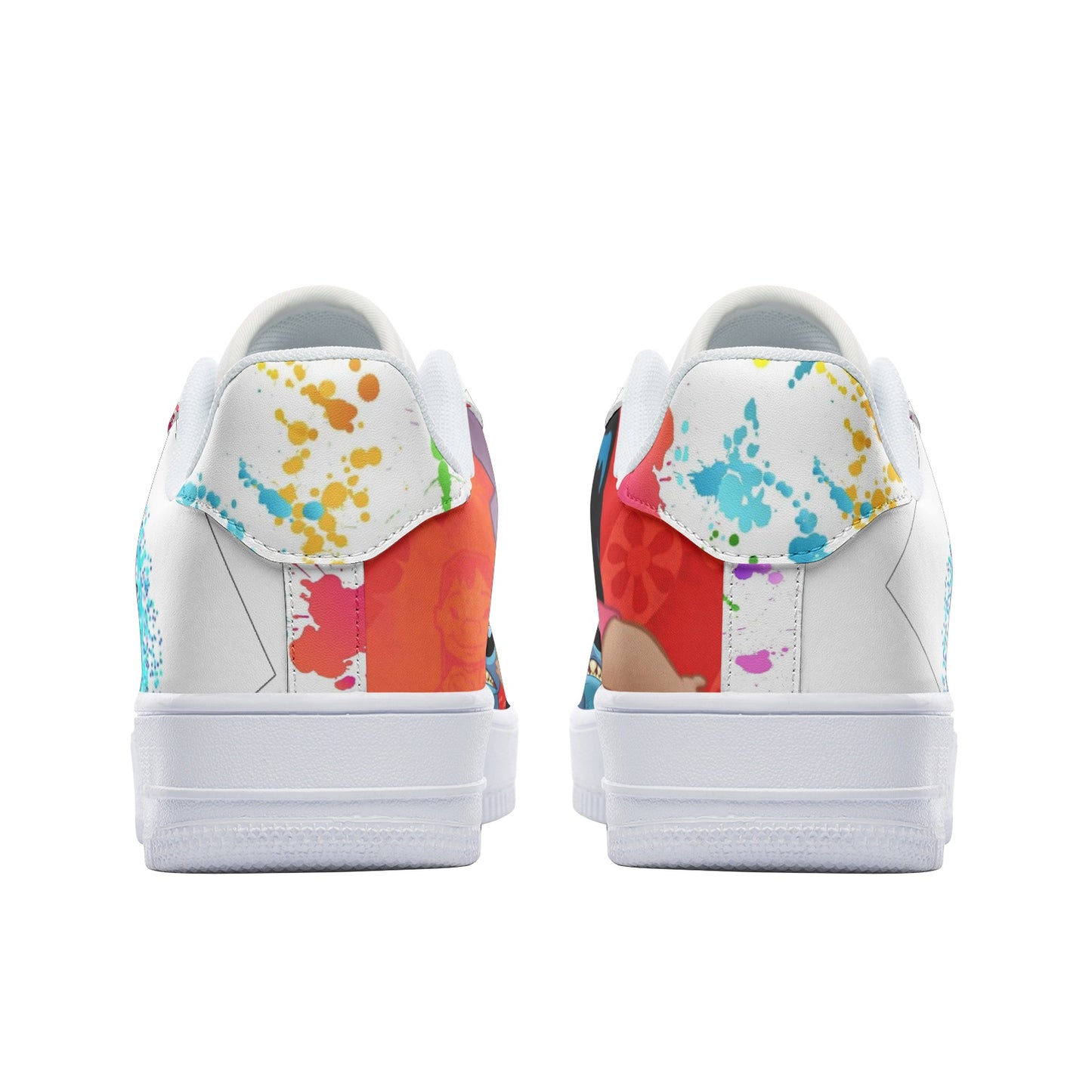 T4x Splash of Fun Unisex Low Top Leather Sneakers