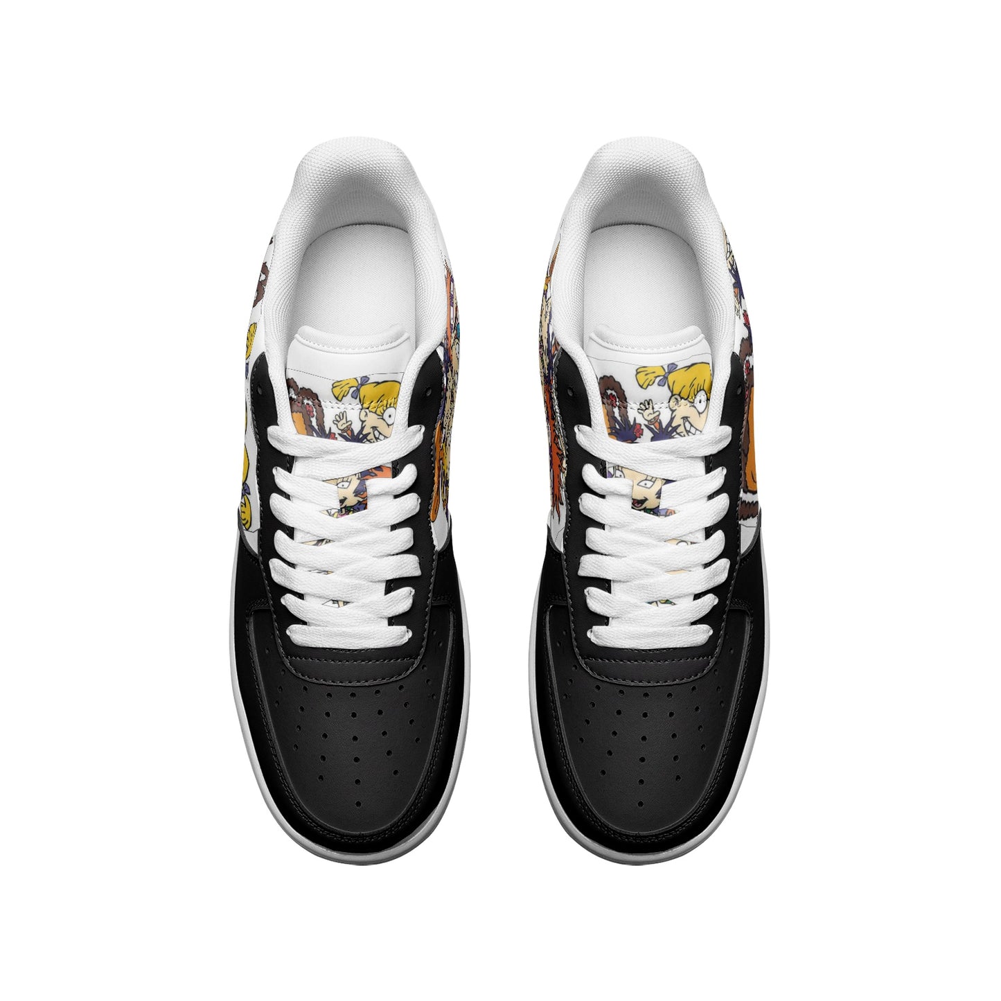 T4x Cartoon Unisex Low Top Leather Sneakers