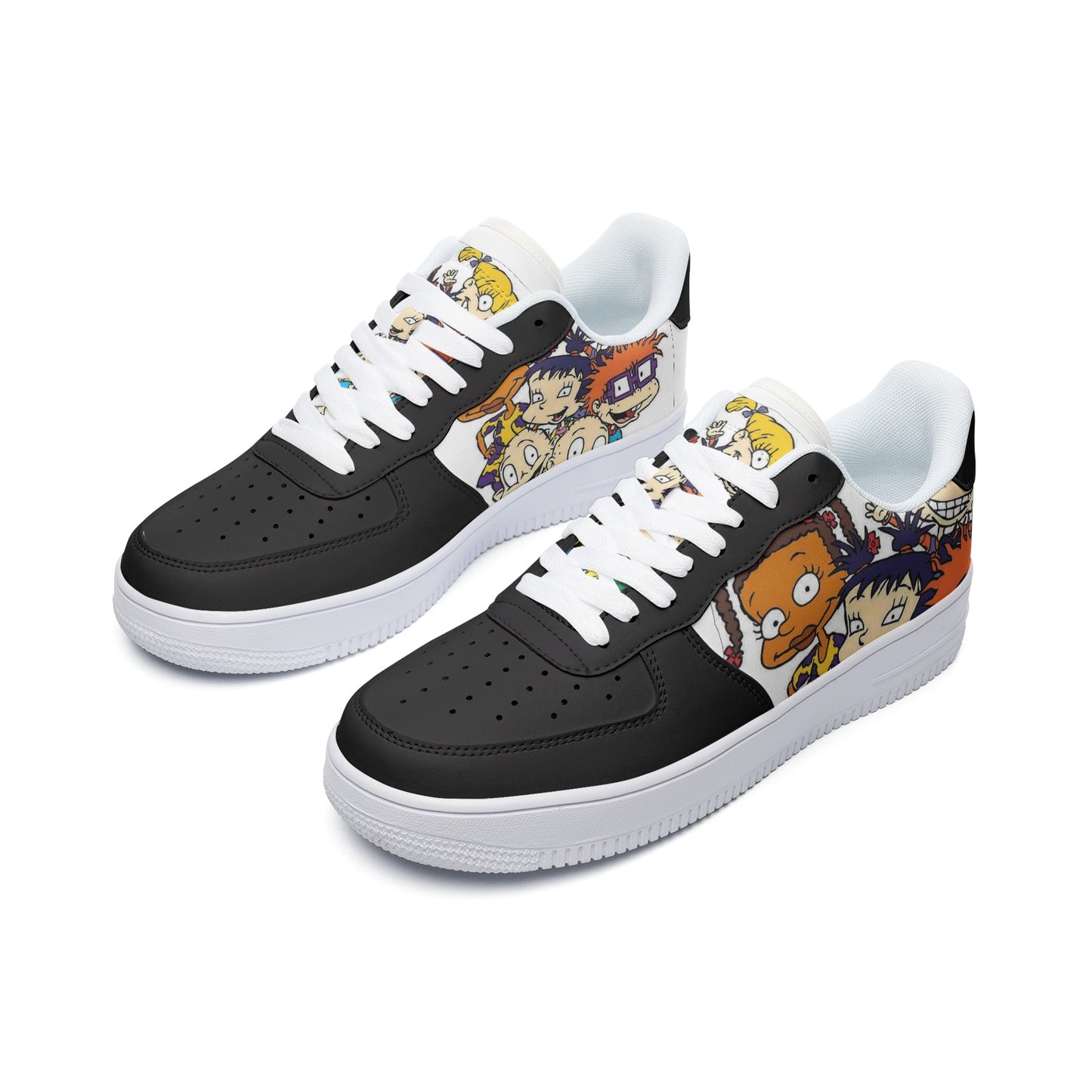 T4x Cartoon Unisex Low Top Leather Sneakers