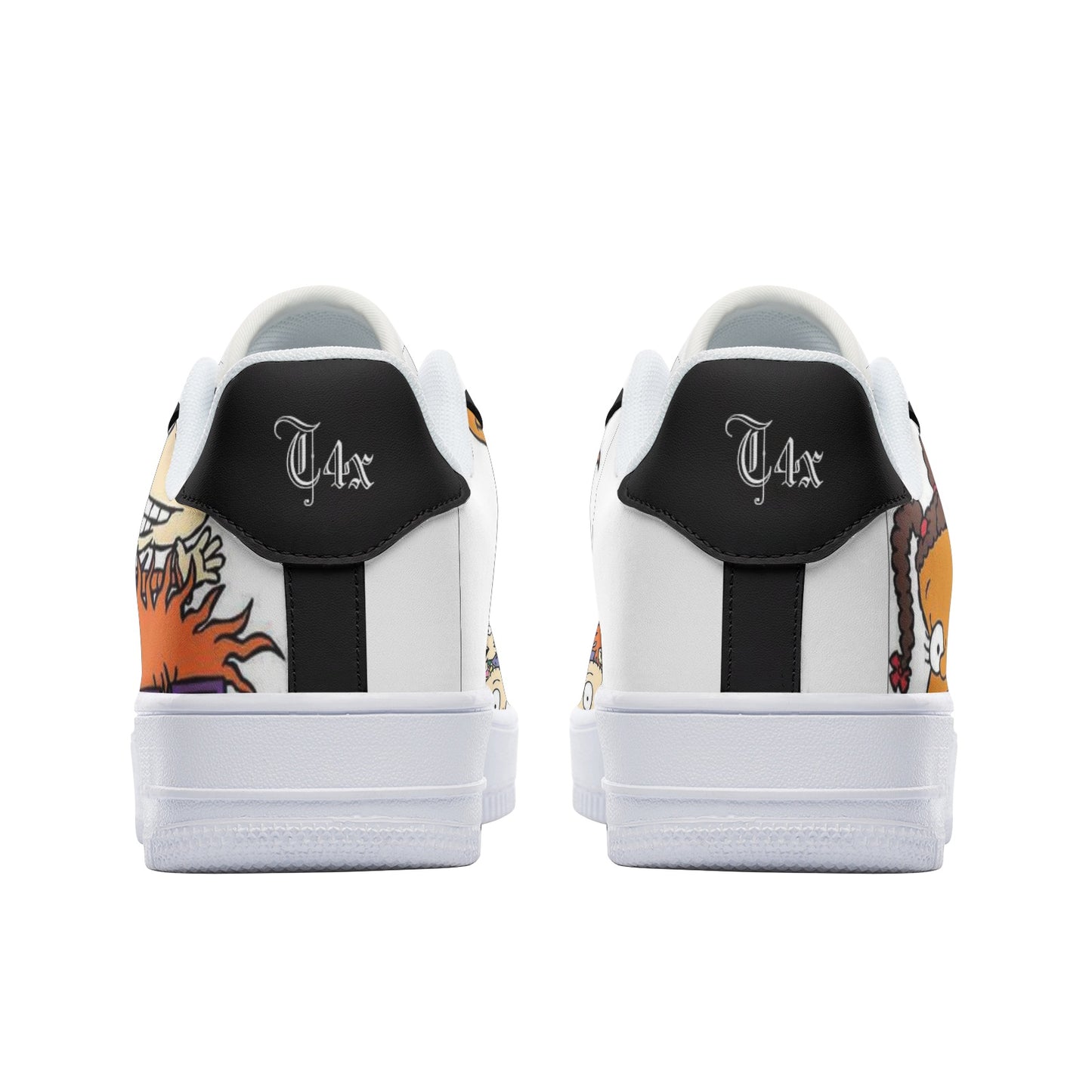 T4x Cartoon Unisex Low Top Leather Sneakers