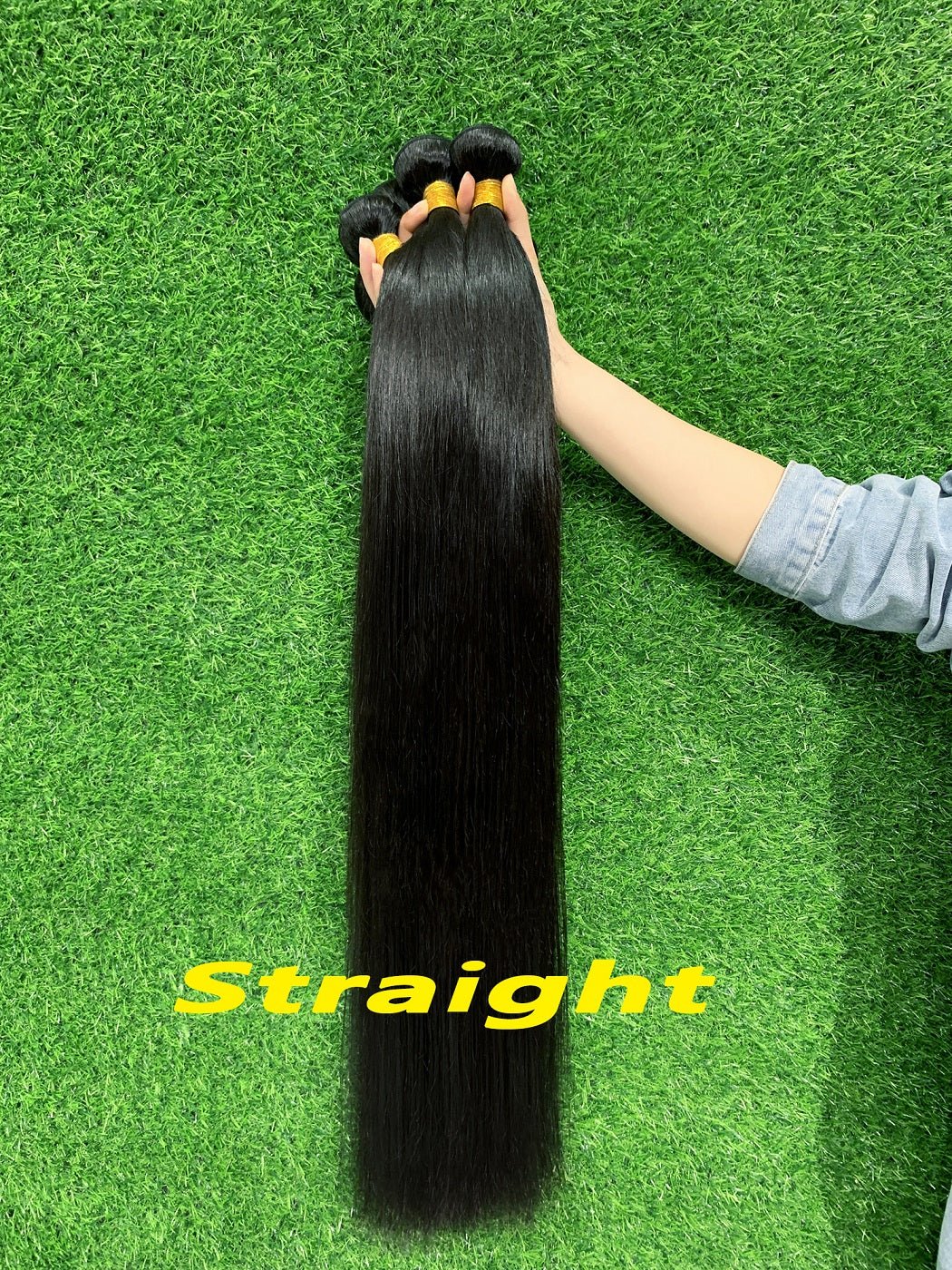 100% Human Hair Virgin Double Drawn Hair Silky Straight, Remy Weave Cuticle Aligned Raw Hair Bundles - T4x Quadruple Love
