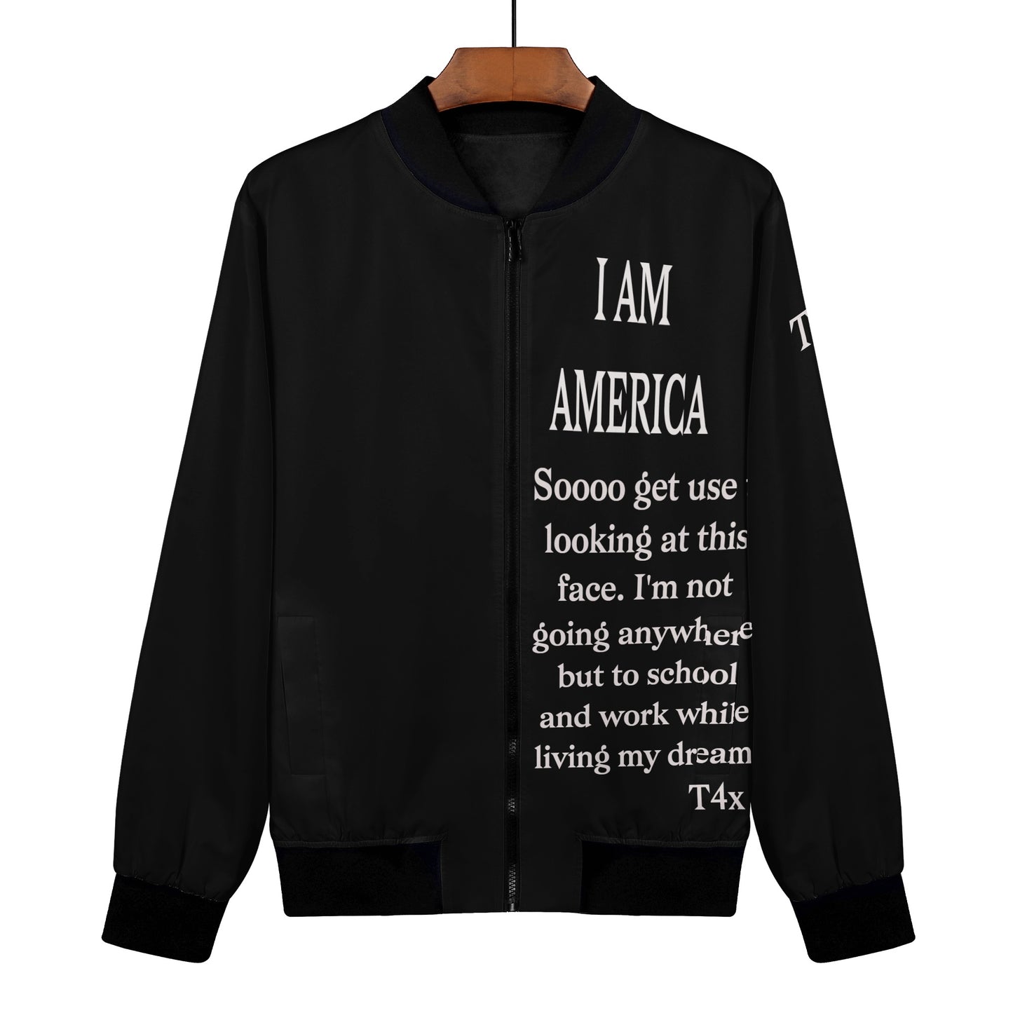 T4x I Am America Womens Bomber Jacket
