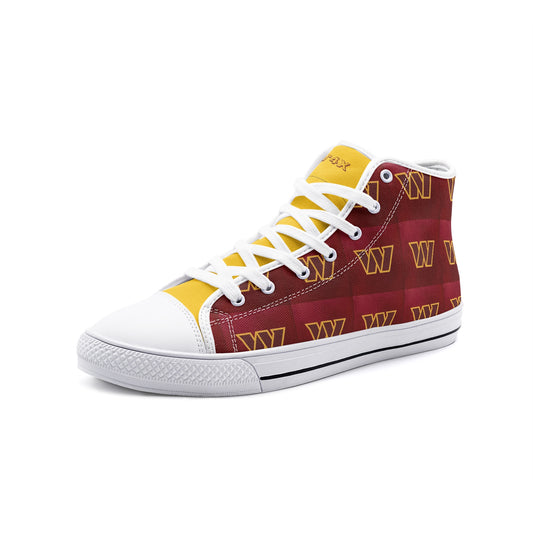 T4x Burgandy and Gold Unisex High-Top Shoes