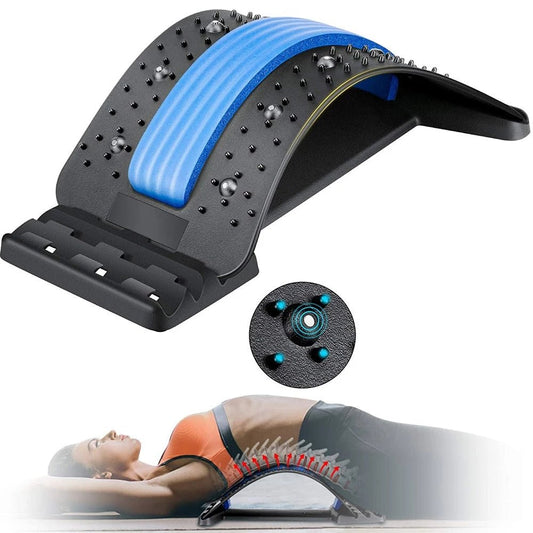 4 Levels Adjustable Neck Massage Lumbar Back Stretcher For Lower Back Pain Relief - T4x Quadruple Love