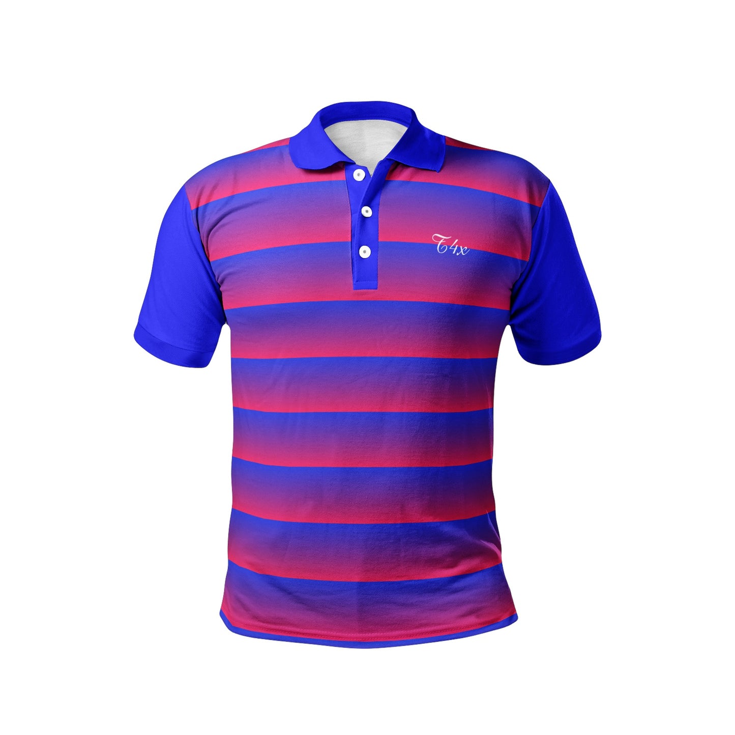 T4x Pink and Blue Men's Polo