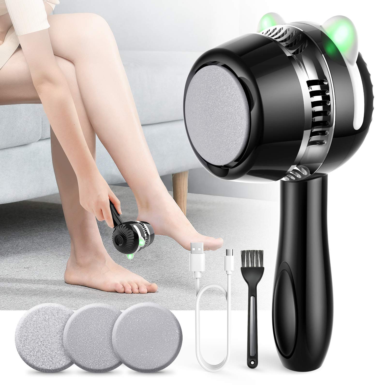 AIFREE beauty equipment vacuum rechargeable dead foot skin grinder and electric foot callus remover - T4x Quadruple Love
