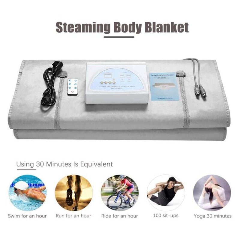 Fat Burning Sauna Blanket For Spa Detox Remote Control Heating Blanket For Home Body Shaper - T4x Quadruple Love
