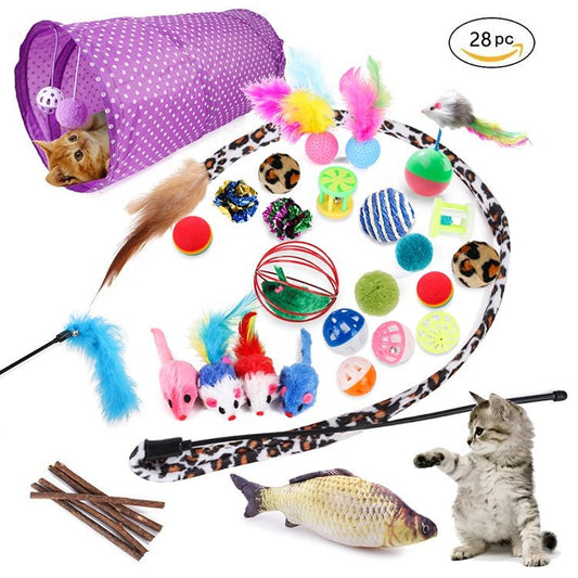 Funny Cat Toy Sets Tunnel Toy - T4x Quadruple Love