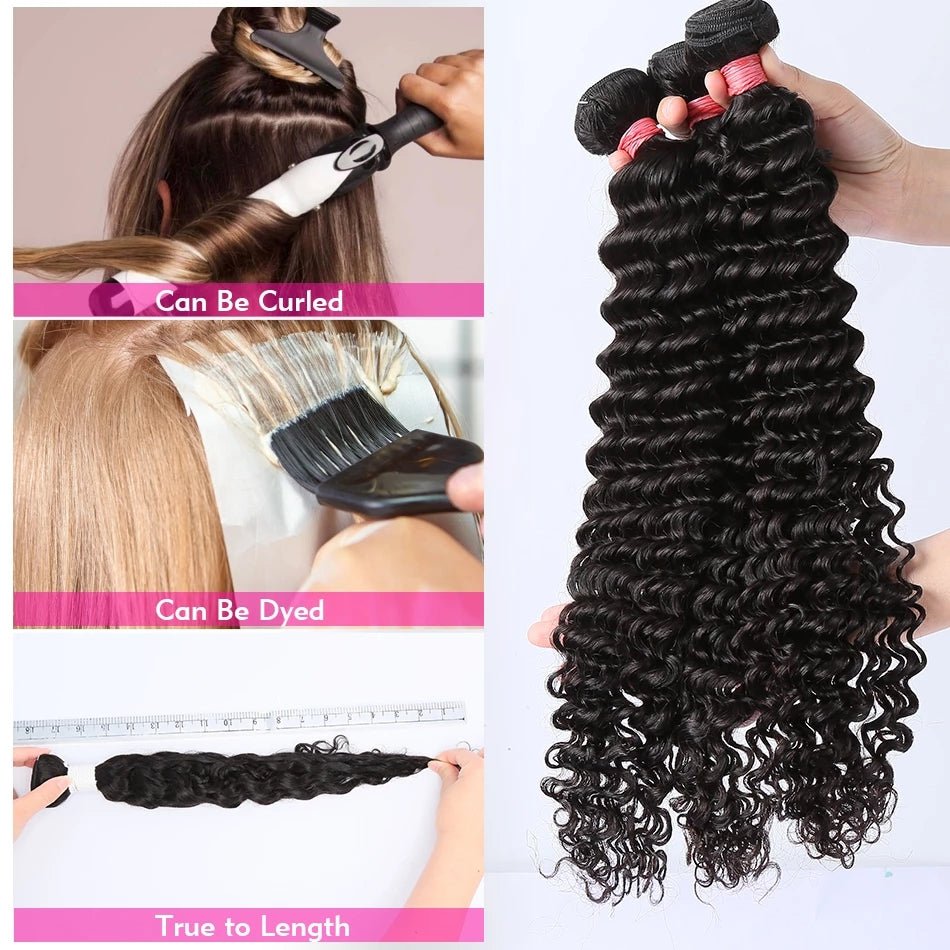 Human Hair Bundles 12a 100% Brazilian Cuticle Aligned Virgin Raw Hair Bundles - T4x Quadruple Love