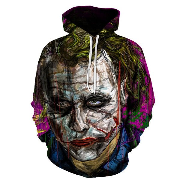 Joker Clowns 3D Printed Hoodies for Men Horror Pullover - T4x Quadruple Love