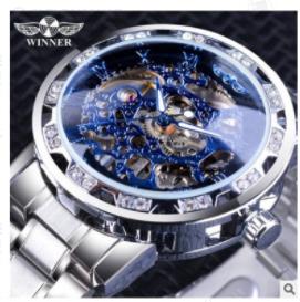 Luxury Brand Diamond Stainless Steel Manual Mechanical Men's Watches - T4x Quadruple Love