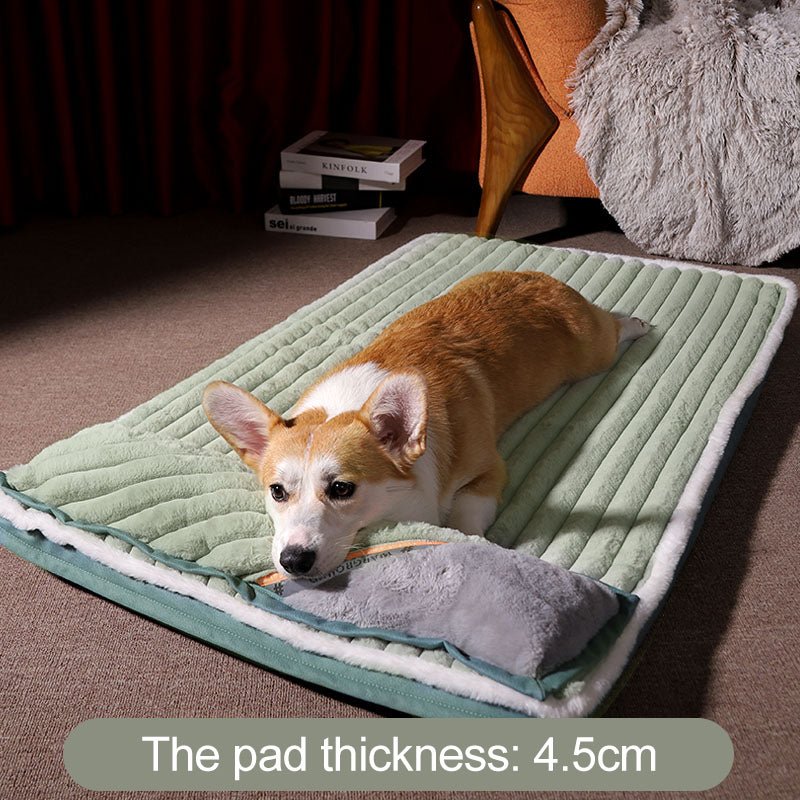 Padded Cushion Sleeping Beds for Cats and Dogs Super Soft with Removable Pet Mat - T4x Quadruple Love