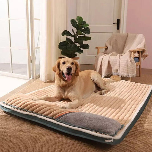 Padded Cushion Sleeping Beds for Cats and Dogs Super Soft with Removable Pet Mat - T4x Quadruple Love