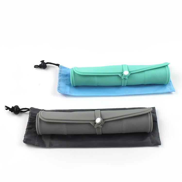 Soft Silicone Material Foldable Outdoor Travel non-slip Pet Double Bowl - T4x Quadruple Love