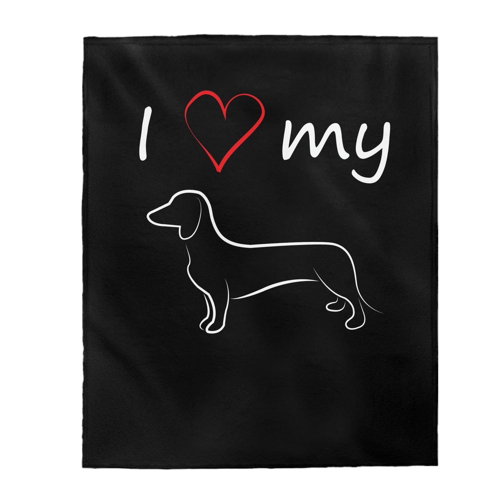 T4x I Love My Dog Velveteen Plush Blanket - T4x Quadruple Love