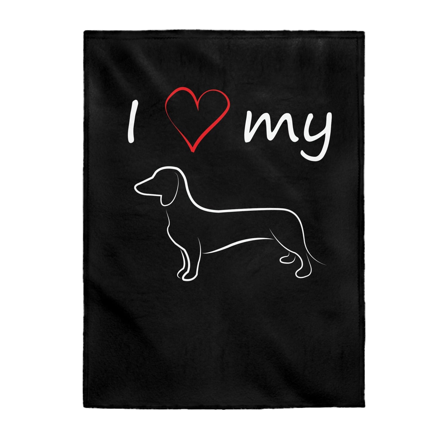 T4x I Love My Dog Velveteen Plush Blanket - T4x Quadruple Love